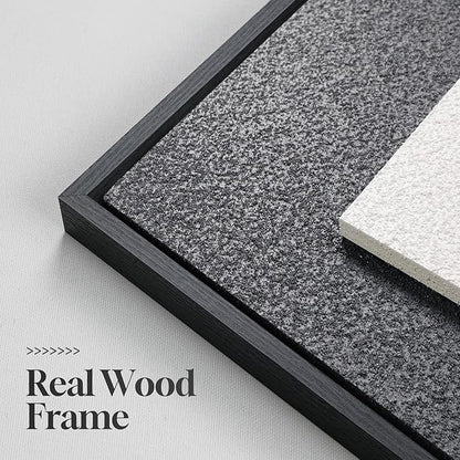 Large 3D Textured Framed Black and White Abstract Wall Art for Living Room, 3 Piece Modern Artwork for Walls, Black White Minimalist Geometric Paintings for Hallway Office Wall Decor 24x36 In