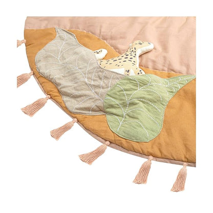Crane Baby Play Mat, Floor Mat for Babies and Toddlers, 36" x 36", Safari Zoo