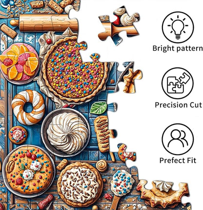 Colorful Desserts Puzzles for Adults 1000 Piece, Jigsaw Puzzles 1000 Pieces, Impossible Hard Difficult Challenging Puzzles for Adults, Family Decoration Puzzle