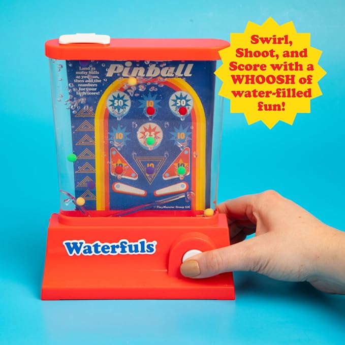 Playmonster Original Waterfuls Classic Handheld Water Games – Kids Games, Retro Travel Games, Fidget Toys for Kids, Autism Toys, 6 Interchangeable Back Panels, Screen Free Play, Portable, Ages 3+
