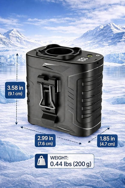 Waist Fan, 5000mAh Rechargeable Belt Clip Fan, 39ft/s Strong Airflow, 5 Speeds, Up to 29H, Wearable Hands-Free Body Cooling with Bottom Air Intake, USB-C for Jobsite Camping Farm