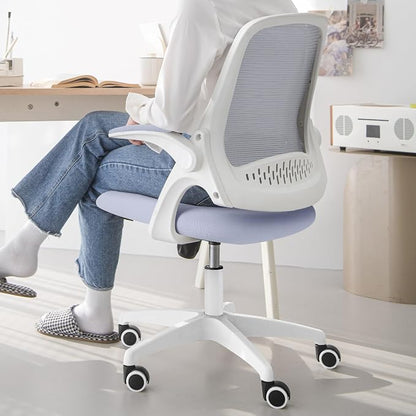 NEO CHAIR Office Desk Gaming Ergonomic Computer Chair with Lumbar Back Support Adjustable Height Swivel Rolling Wheels Flip-up Arms Mesh Chair for Home Vanity (Purple) | Lumbar Support, Height Adjustment, 360° Swivel and Rolling Base, Space-Saving Desi...