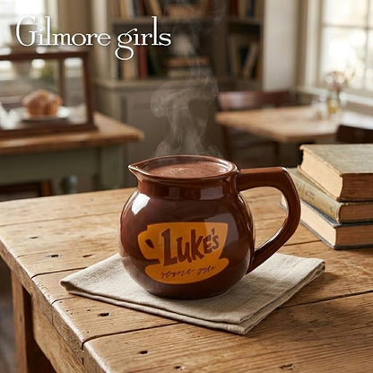 Silver Buffalo Gilmore Girls Luke's Coffee Pot, 3D Sculpted Mug, 20oz | Ceramic, 0.59 Liters