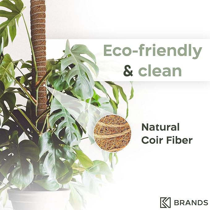 2 Pack 28'' Bendable Moss Pole Monstera Plant Support for Climbing Indoor Plants - Stakes for Potted Climbers - Tall Sticks Indoor Trellis for Houseplants - Accessories for Monstera Pot