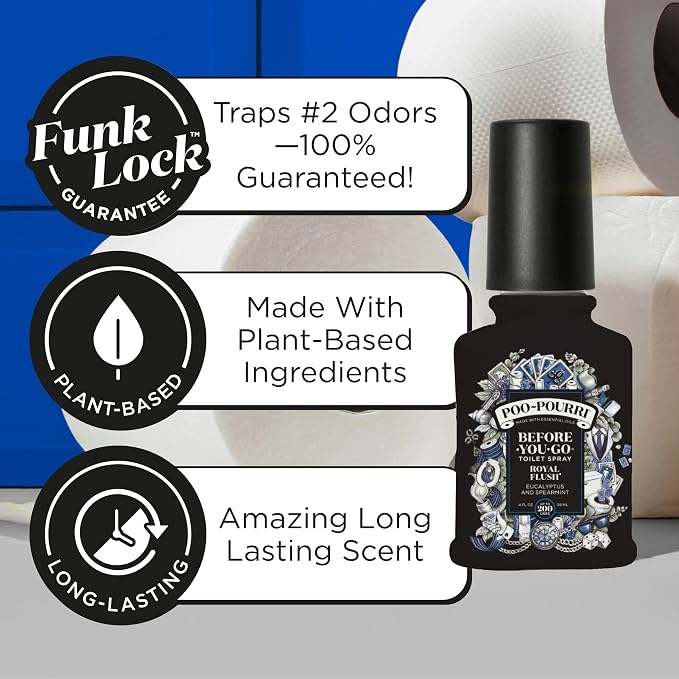 Poo-Pourri Before-You-Go Toilet Spray, Royal Flush, 2 Fl Oz - Eucalyptus and Spearmint
