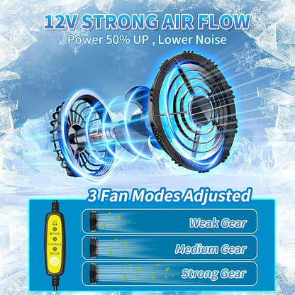 Cooling Vest with 30,000mAh Battery Pack,2 High-Speed Cooling Fans Jacket Air Conditioned Workwear for Summer