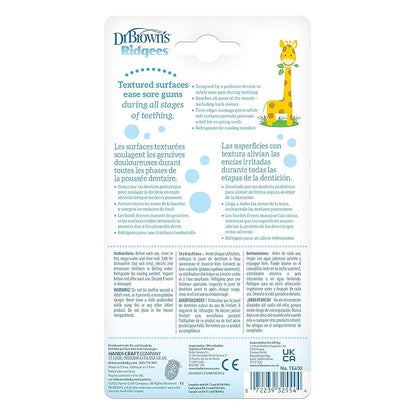 Dr. Brown's Ridgees Giraffe, Massaging Baby Teether, Designed by a Pediatric Dentist, BPA Free, 3m+ (Pack of 2)