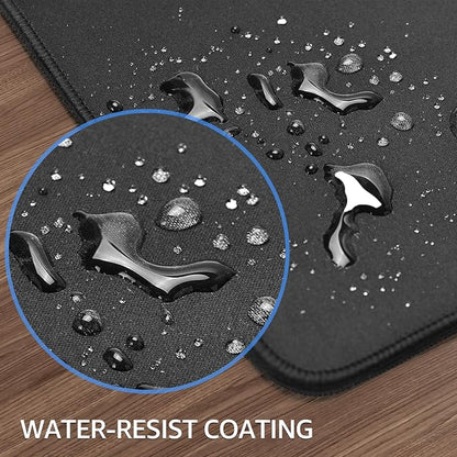 KTRIO Oversized Gaming Mouse Pad Desk Mat for Gamer, 47.3" x 23.6", Black | Full Desk Coverage, Superior Micro-Weave Cloth, Non-Slip Rubber Base, Durable Stitched Edges, Water-Resistant Coating