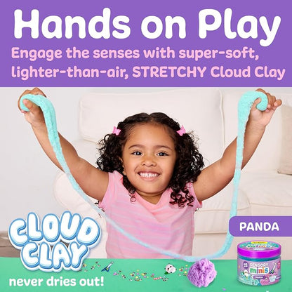 Creativity for Kids Sensory Minis Panda Kit | Cloud Clay Sensory Toy for Toddlers | Squish, Scoop & Discover Panda Surprise Pieces | Mess-Free, Screen-Free Travel Activity for Kids (Ages 3+)