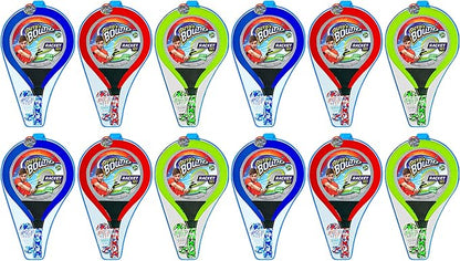 Badminton Set with 2 Rackets, Beach Ball and Birdie - Assorted Colors - Light Paddle Ball Tennis Racket Outdoor Games Beach Toy Set 5135