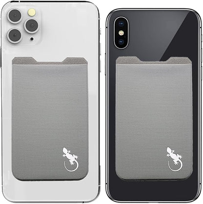 Phone Wallet - Adhesive Card Holder - Cell Phone Pouch - Stick on Lycra Pocket by Gecko - Carry Credit Cards and Cash