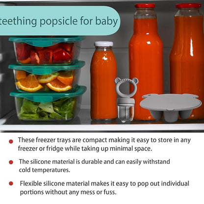 BigSpinach Frozen Breastmilk Teether Tray Breastmilk Teether for Soothing Baby's Gums