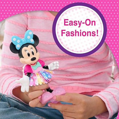 Disney Junior Minnie Mouse Groom & Glam Pony Set, Poseable 21-piece Doll and Accessories Set, Kids Toys for Ages 3 Up by Just Play