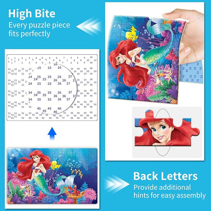 Toddler Puzzle Ages 3-8, 60 Piece Jigsaw Puzzle in Metal Box, Educational Learning Toys for Boys and Girls, Premium Puzzle Games