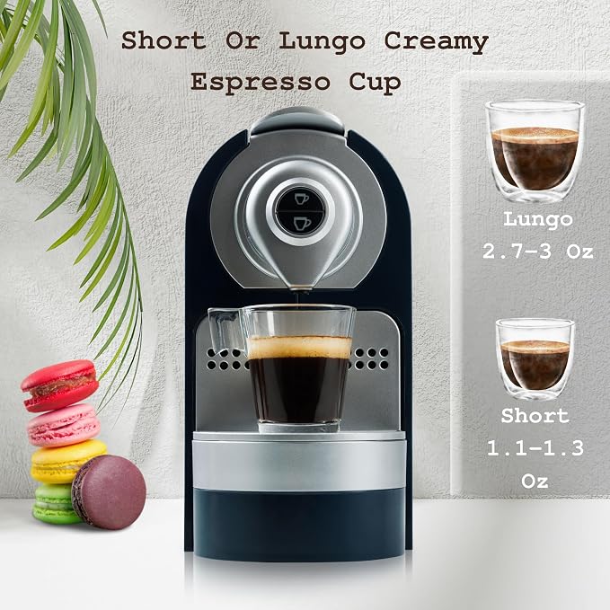Mixpresso Espresso Machine, Compatible with Nespresso OriginalLine Capsules | 1400W single serve coffee maker with one-touch operation, 19-bar Italian pump and 27oz water tank, blue