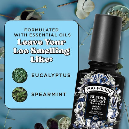 Poo-Pourri Before-You-Go Toilet Spray, Royal Flush, 2 Fl Oz - Eucalyptus and Spearmint