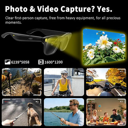 Innovative Smart Glasses,2026 Cutting-Edge AI HD Camera Glasses,AI Voice Assistant,Object Recognition,100+ Languages Real-time Translation,Support Video Photo Music Calling,Wearable Tech for Men Women