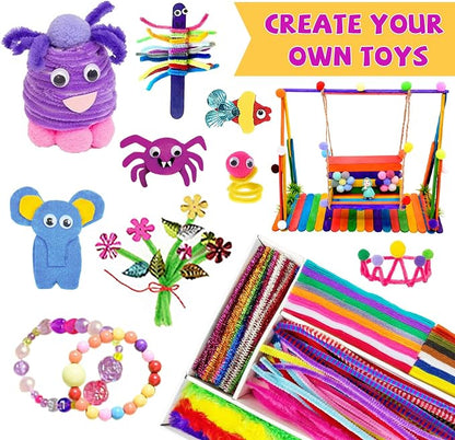 Itopstar Arts and Crafts Kit for Kids, Science Kits for Kids Age 5-7, Craft Kits and Art Supplies, Gifts for 5 7 9 Year Old Girls, Crafts for Kids Ages 4-8 8-12