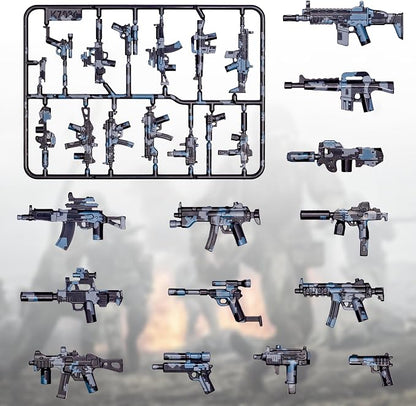 56 Pcs Toy Soldiers Figures, German Camouflage Weapons, Army Battle Toy Set, Weapons Pack Military Accessories Kits, Toys Building Blocks Compatible with Major Brand, 3 Years Old and up