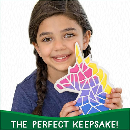 Creative Roots Mosaic Unicorn Stepping Stone, Includes 7-Inch Ceramic Stone & 6 Vibrant Paints, DIY Garden Stepping Stone Kit for Kids Ages 6+