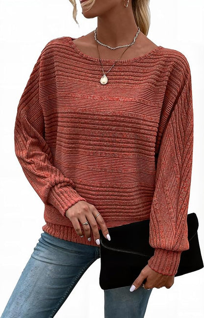 Womens Long Sleeve Shirts Crewneck Tunic Tops Pullover Sweaters Business Casual Blouses Fall Fashion 2026