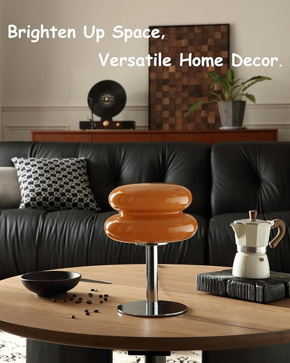 Glivpny Mushroom Lamp Table Lamp for Night Stands,Mid Century Modern Desk Lamps for Bedroom, Vintage Dimmable Bedside Small Cute Lamps, Cool Aesthetic House Warming Gifts New Home Decor (Copper)