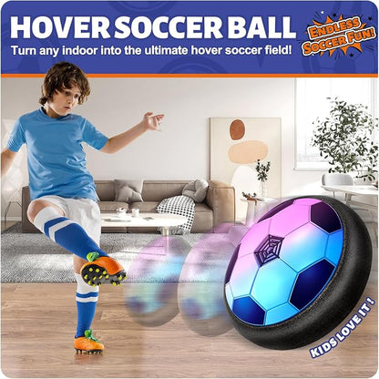 Officygnet Hover Soccer Ball for Kids, Indoor Toys Games Gifts for Boys Age 6, 7, 8, 9, 10, 11, 12 Years Old, Air Floating Light-Up Soccer Toys Games for Kids 6-8, 8-12, Ideal Easter Birthday Gifts