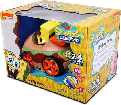 NKOK Remote Control Krabby Patty with Spongebob Vehicle, Full Function RC Vehicle, Working Lights, Has Radio Control & Turbo Boost, Great Item for Kids, Ages 6 and up