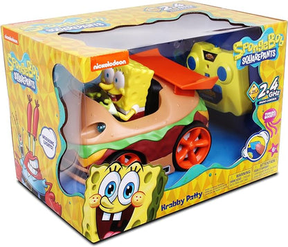 NKOK Remote Control Krabby Patty with Spongebob Vehicle, Full Function RC Vehicle, Working Lights, Has Radio Control & Turbo Boost, Great Item for Kids, Ages 6 and up