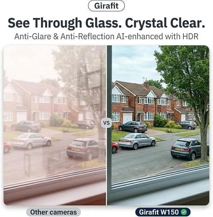 Girafit 3MP 2K Window Camera,2.4GHz & 5GHz WiFi Indoor Cameras for Home Security with ChroMax Al Color Night Vision,Person & Motion Detection,24/7 Recording,Easy & Quick Install