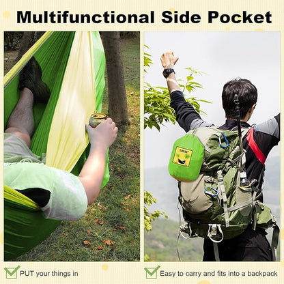 SZHLUX Camping Hammock Double & Single Portable Hammocks with 2 Tree Straps, Great for Hiking,Backpacking,Hunting,Outdoor,Beach,Camping