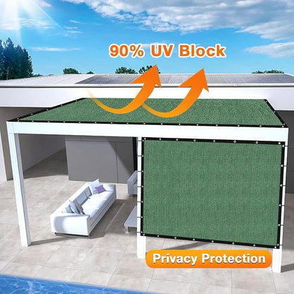 Artpuch Outdoor Pergola Shade Cover 5' X 9' Sun Shade Cloth with Grommets, 90% UV Protection Canopy Patio Privacy Screen (Customized Available) GN107, Green