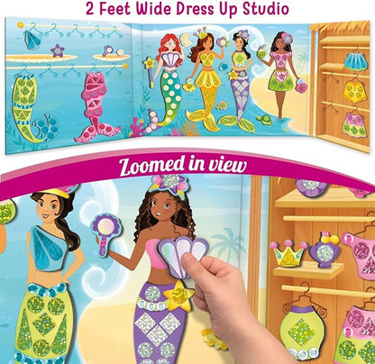 Imagimake DIY Magnetic Dress-Up Mermaid | Pretend Play Magnetic Toys for Kids 3-5 | 30 Magnetic Dresses & Accessories | Interchange & Create Unlimited Outfits | 3,4,5,6 & 7 Year Old Girl Birthday Gift