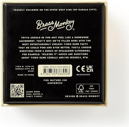 Brass Monkey Bizarre Video Game Trivia – Trivia Card Game Set with 200 Unique Questions About Bizarre Video Game Trivia