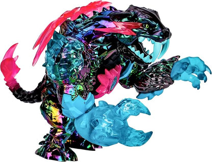 MrBeast Lab Apex Beast Neon Panther Collector Figure, Standing at 6.5 Inches/16.5cm Tall, with Extreme Detailing, Premium Packaging, 13 Points of Articulation and Chomp Jaw