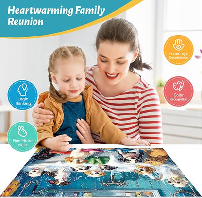 500 Piece Puzzle for Adults – Cute Dogs Bathing Jigsaw Puzzle for Adults, Kids & Seniors – Eco-Friendly Recycled Paper – Fun & Challenging Family Game Gift for Friends and Family (20.5 x 15 in)