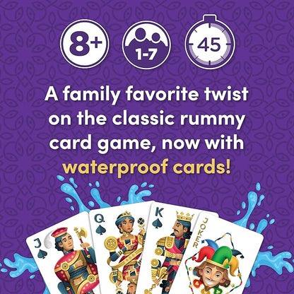 Five Crowns Waterproof Cards Games – Pool, Summer Toys, Pool Games, Family Game Night, The Game isn’t Over Until The Kings Go Wild!, 5 Suited Rummy Style Card Game, Ages 8+