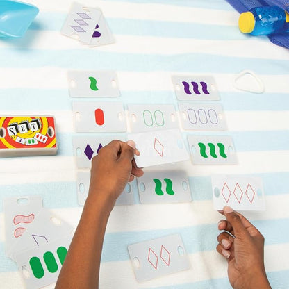 Set Card Games for Kids - Matching Game, Pool, Summer Toys, Pool, Travel Games, Memory, Learning Game, Multi-Player, Ages 6+