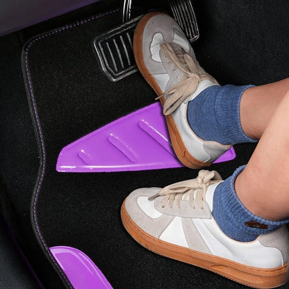 CAR PASS Jelly Waterproof Universal Fit Car Floor Mats, Girly Car Carpet Mats with Anti-Slip Nibbs Backing & Driver Heel Pad Fit for SUV, Vans, sedans, Trucks,Cute car mats of 4pcs for Women (Purple)