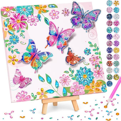 Craft Kits for Kids Ages 8-12, Diamond Art Kits for Kids, Gifts for 6-8-10 Year Old Girls, Fun Arts and Crafts Gifts Toy for Girl Activities Gem Art Kit, Best Birthday Gift for Girl Adult Room Decor
