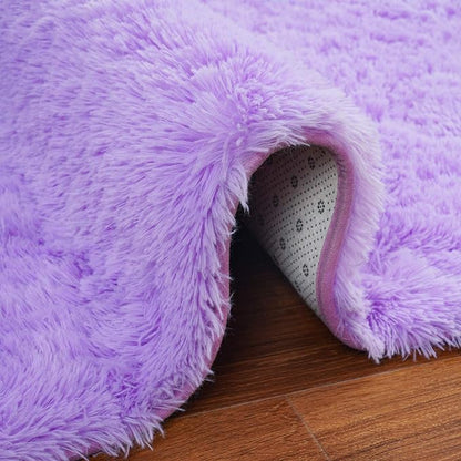 Softlife Ultra Soft Fluffy Area Rugs for Bedroom, Girls and Boys Room Kids Room Nursery Large Rug, 5.3 x 7.6 Feet Shaggy Fur Indoor Plush Modern Floor Carpet for Living Room Christmas Decor, Purple