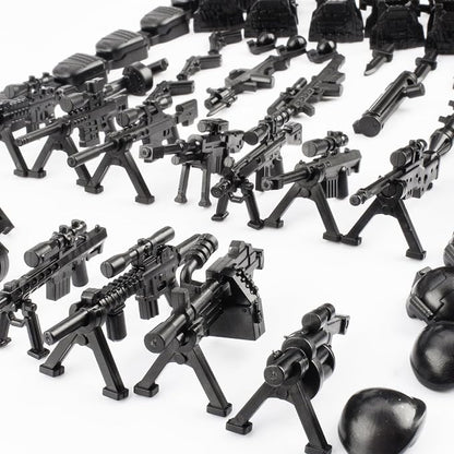 83 Pcs Toy Soldiers Figures US Army Battle Toy Set - Weapons Pack Military Weapon Battle Building Blocks Compatible with Major Brand, 3 Years Old and up