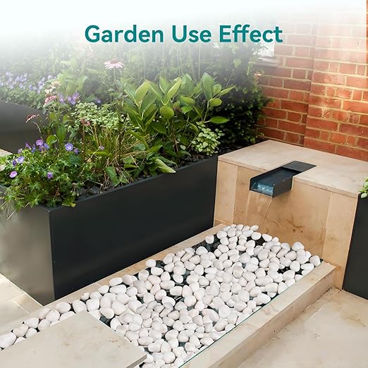 30 lbs White Rocks for Landscaping, 1-2 inch Decorative Rocks for Plants Indoor, Large Polished River Rocks for Garden, Outdoor Landscaping, Walkways, Yard, Plants Pots, Vases, Crafts