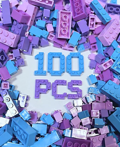 100 Pieces Friend Girls Building Bricks, Bulk Small Bricks for Building, Compatible with Lego Parts and Pieces, Creative Christmas Building Block Toys for Boys Girls Ages 6 7 8 9 10 Years Old