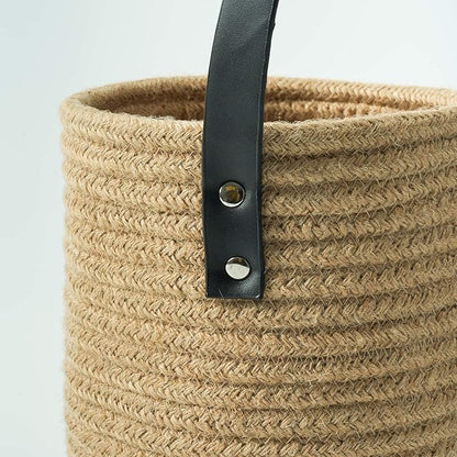 Goodpick 2pack Jute Hanging Basket - Small Woven Fern Hanging Rope Basket Flower Plants Wall Basket Decor Set Boho, 7.87 x 7 x 11.7 inches
