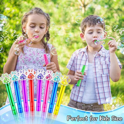 24PCS Glitter Paw Print Bubble Wands for Kids Paw Blue Puppy Dog Party Favors Supplies Decorations Pinata Filler Goodie Bags Suffer Classroom Prizes Birthday Gifts