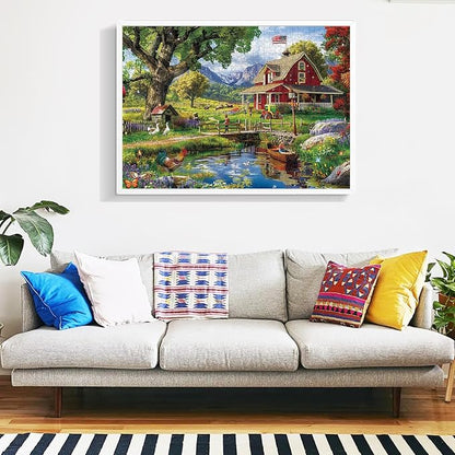 1000 Piece Puzzle for Adults - Country Clubhouse Puzzle for Adults Children - Recycled Paper Jigsaw Puzzle 1000 Pieces - Fun and Challenging Family Game Great Gift Idea, 28 * 20 in