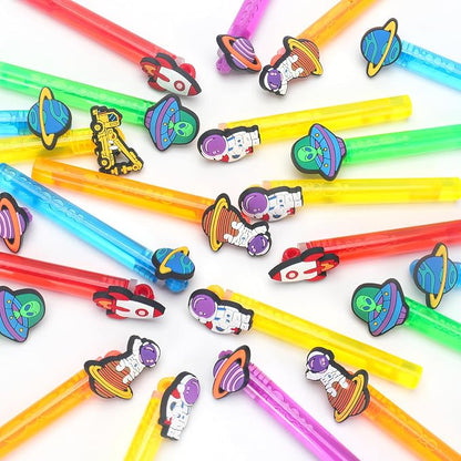 24Pcs Space Bubble Wands for Kids Astronaut Party Favors Supplies Decorations, Pinata Goodie Bag Stuffers & Classroom Prizes
