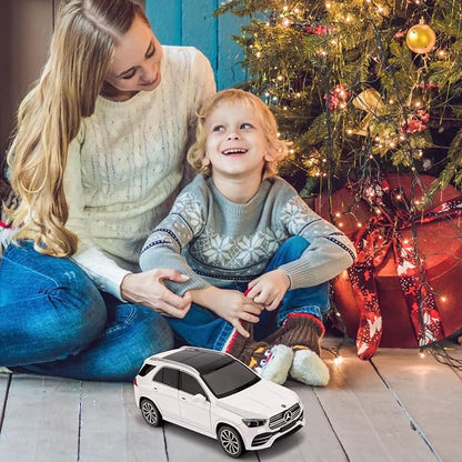 WAKAKAC Compatible for 1/24 Alloy Die-cast GLE 350 Toy Car with Sound and Light Pull Back Collection Model Car for Kids Gift （White）