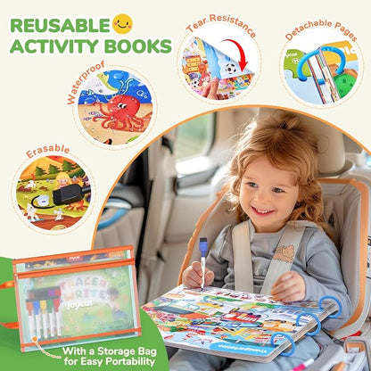 JoyCat Preschool Learning Activities Set (2-Pack) – Seek & Find Game Books and Letters Numbers Handwriting Practice Tracing Workbooks for Toddlers & Kids, Birthday Gifts for Girls and Boys Ages 3-5